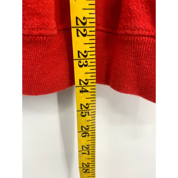 Hanes Vintage Red Embroidered Paris Lady Collared Sweatshirt Size L - Picture 6 of 6